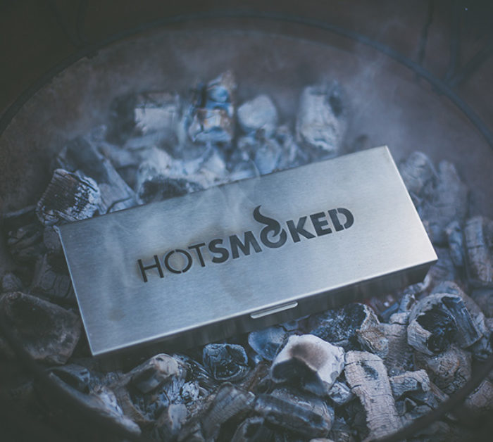 Hot Smoked smoker box creating smoke flavour