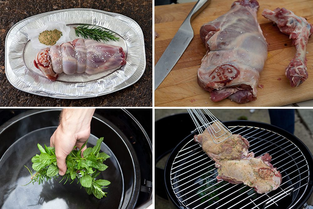 Moroccan butterflied lamb recipe stages