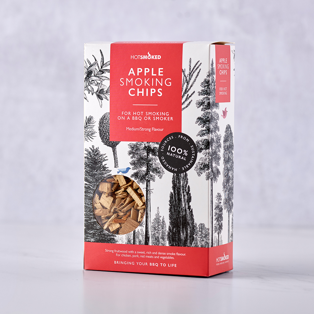 Boxed apple smoking chips