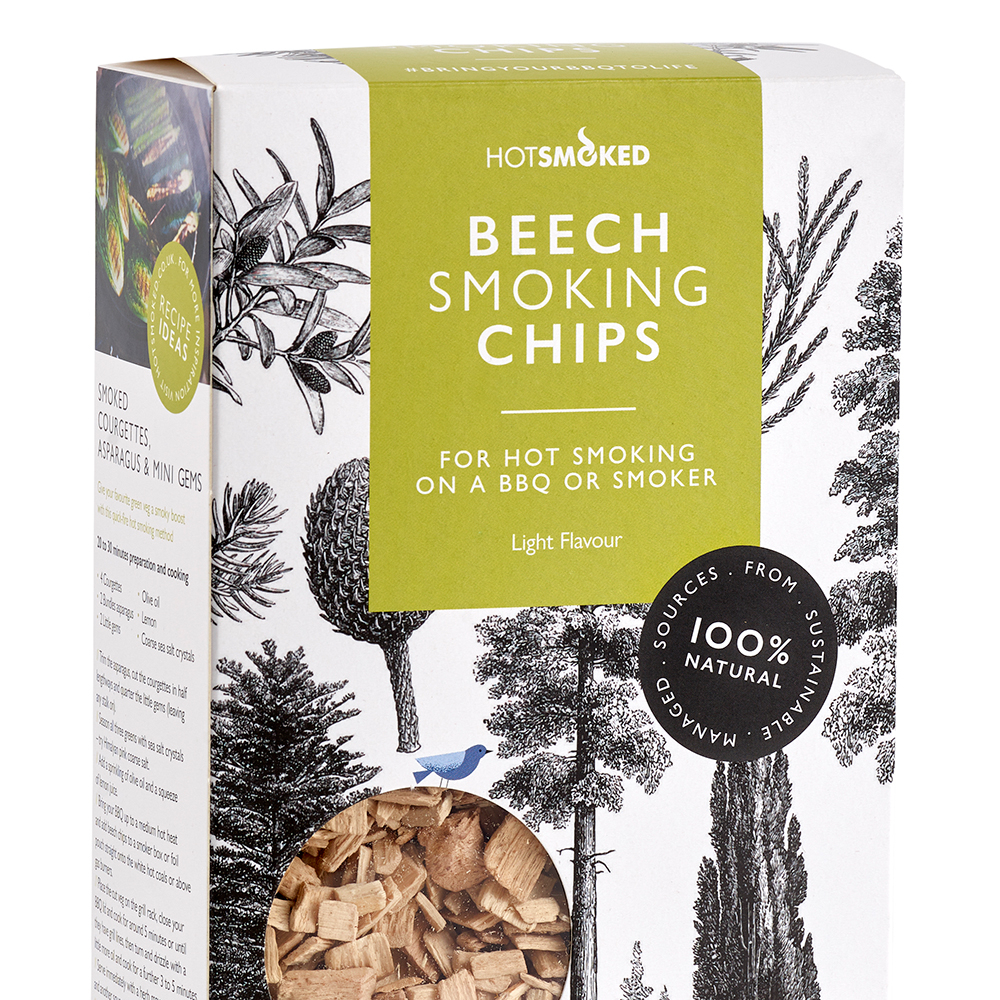 Boxed beech smoking chips