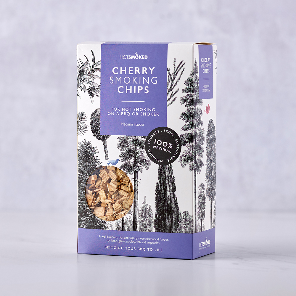 Boxed cherry smoking chips