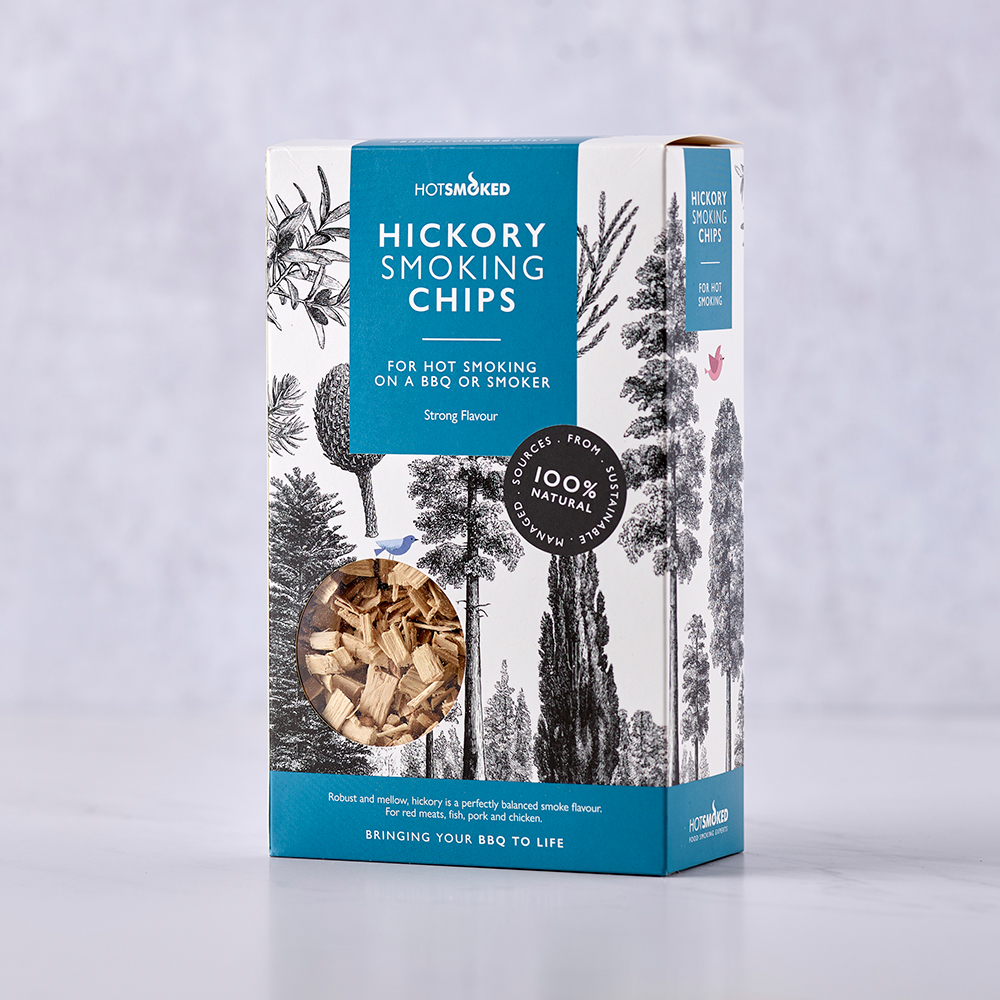 Boxed hickory smoking chips
