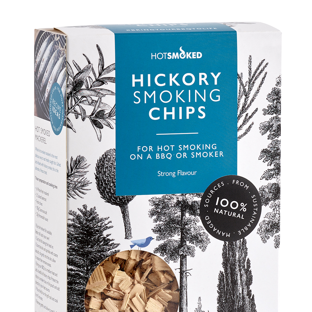 Boxed hickory smoking chips