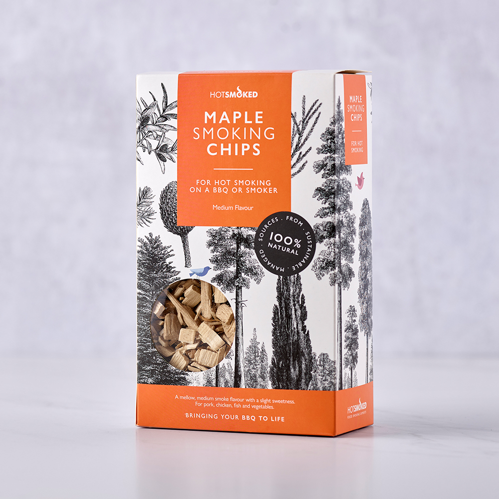 Boxed maple smoking chips