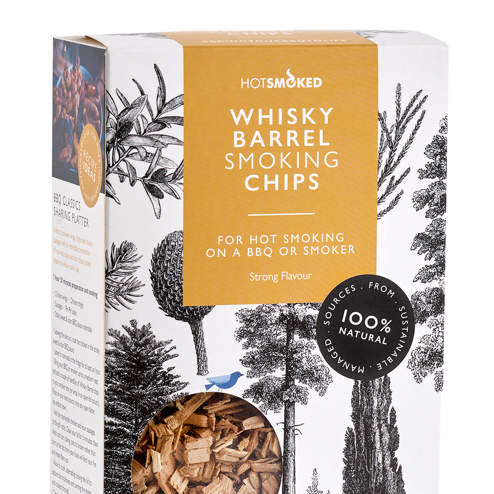 Boxed whisky smoking chips