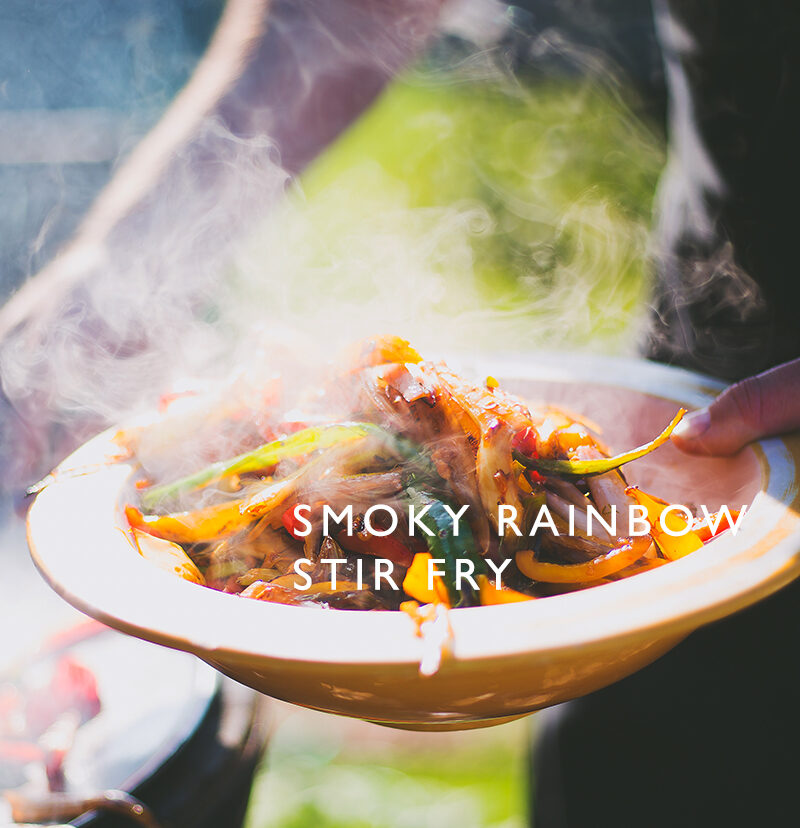 Smoky rainbow stir fry